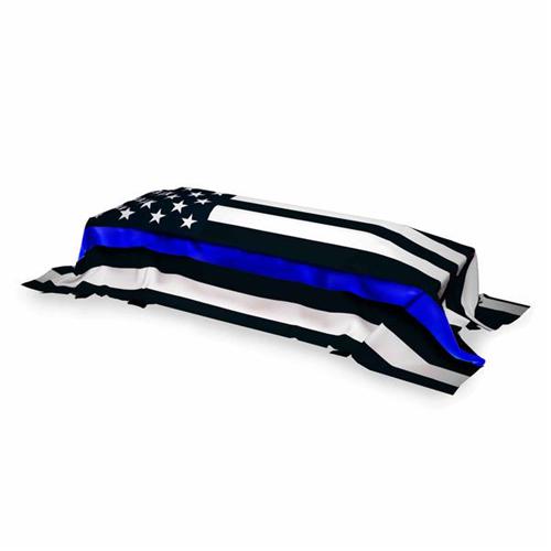 Thin Blue Line Durasleek Embroidered American Flag (5" x 9.5") | Five-O Depot