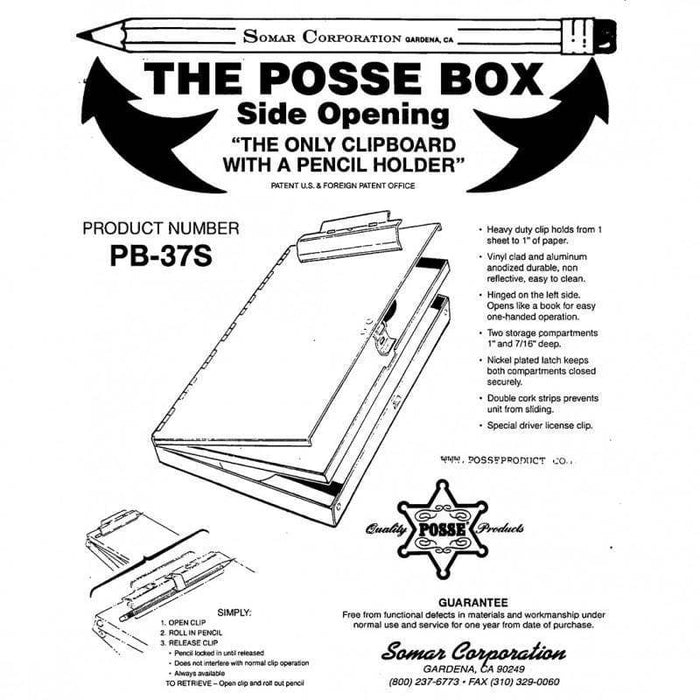 Posse Box PB37S Dual-Tray Side-Opening Clipbox | Five-O Depot