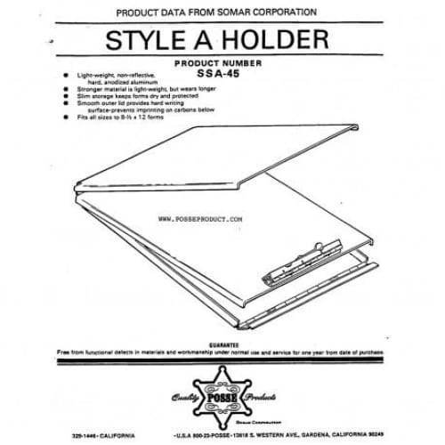 Posse Box SSA-45 Form Holder | Five-O Depot