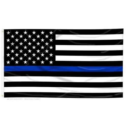 Thin Blue Line American Flag (3' x 5') | Five-O Depot