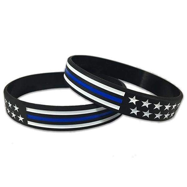 Thin Blue Line American Flag Bracelet | Five-O Depot