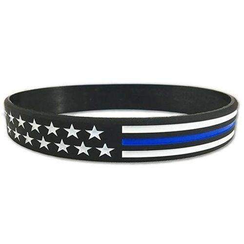 Thin Blue Line American Flag Bracelet | Five-O Depot