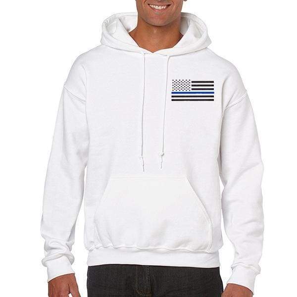 Thin Blue Line American Flag Hoodie | Five-O Depot