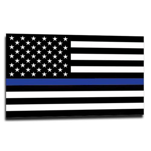 Thin Blue Line American Flag Sticker (2.5" X 4.5") | Five-O Depot