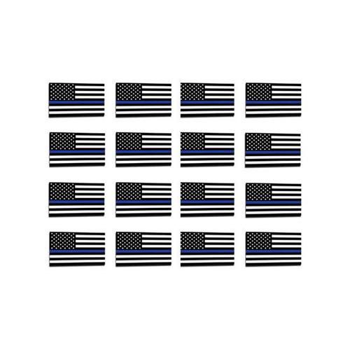 Thin Blue Line American Flag Sticker - 50 Pack (1" X 1.5") | Five-O Depot