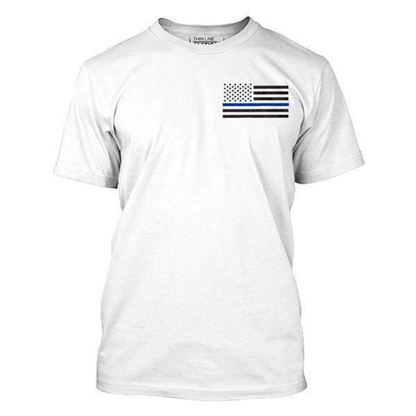 Thin Blue Line American Flag Tee Shirt | Five-O Depot