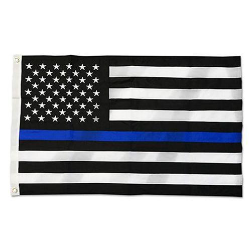 Thin Blue Line Durasleek Embroidered American Flag (2" x 3") | Five-O Depot