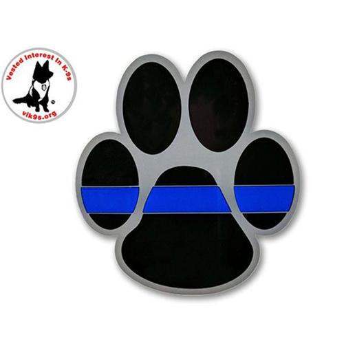 Thin Blue Line Paw Sticker (3" x 3.5") | Five-O Depot